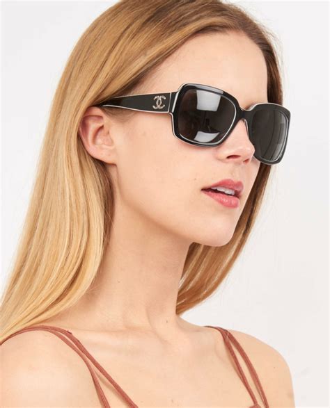 chanel sonnenbrille schwarz|Chanel sonnenbrille damen.